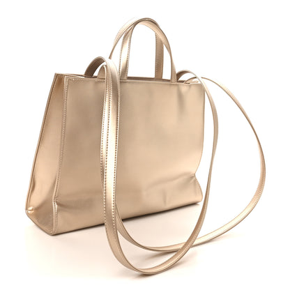 Telfar Metallic Vegan Leather Medium Shopping Bag Gold 3 of 9