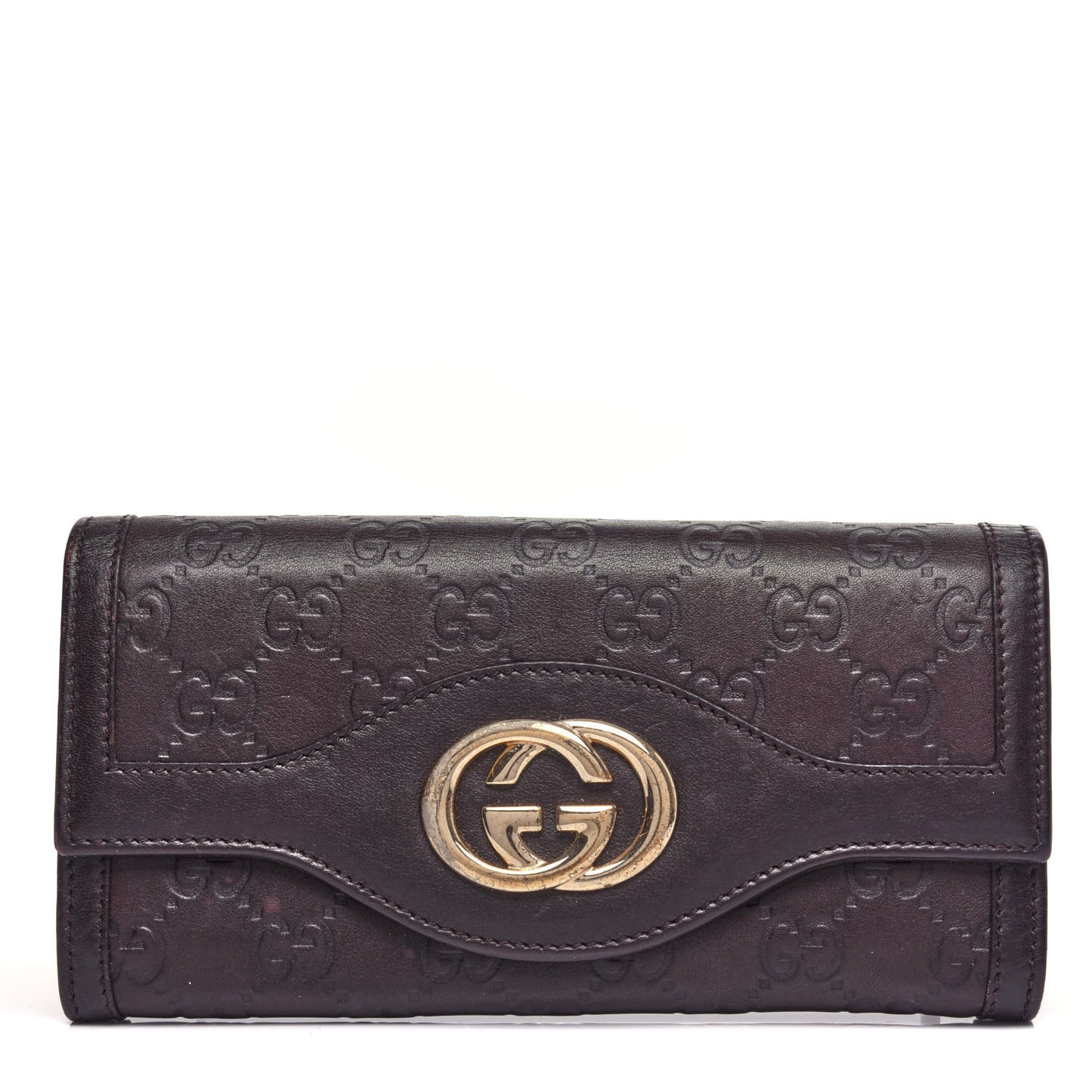 Guccissima Sukey Continental Wallet Purple