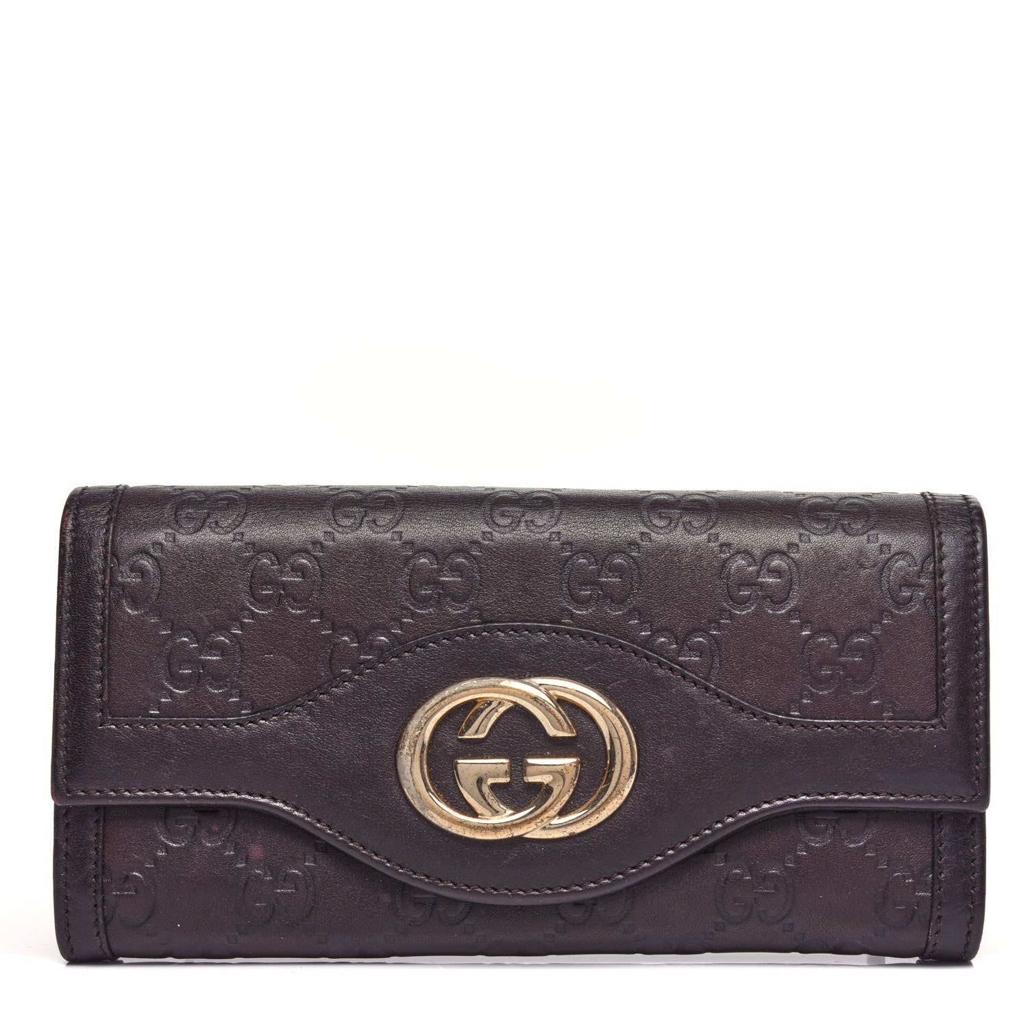 Gucci Guccissima Sukey Continental Wallet Purple 1 of 12