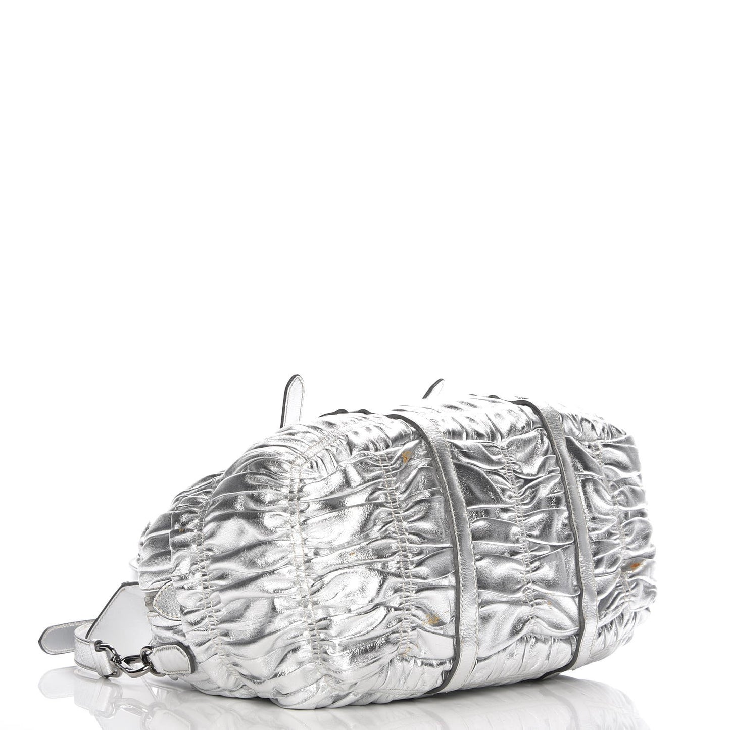 Nappa Gaufre Bowler Argento