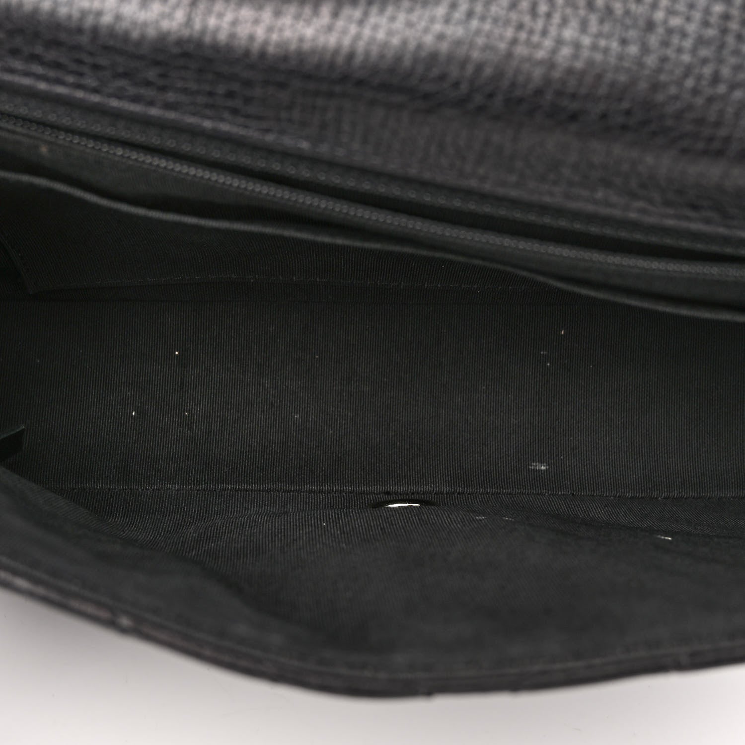 Chanel Grained Calfskin Chevron Quilted Medium Statement Flap Black 5 of 10