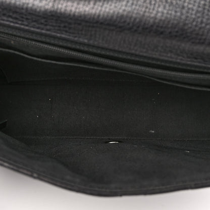 Chanel Grained Calfskin Chevron Quilted Medium Statement Flap Black 5 of 10