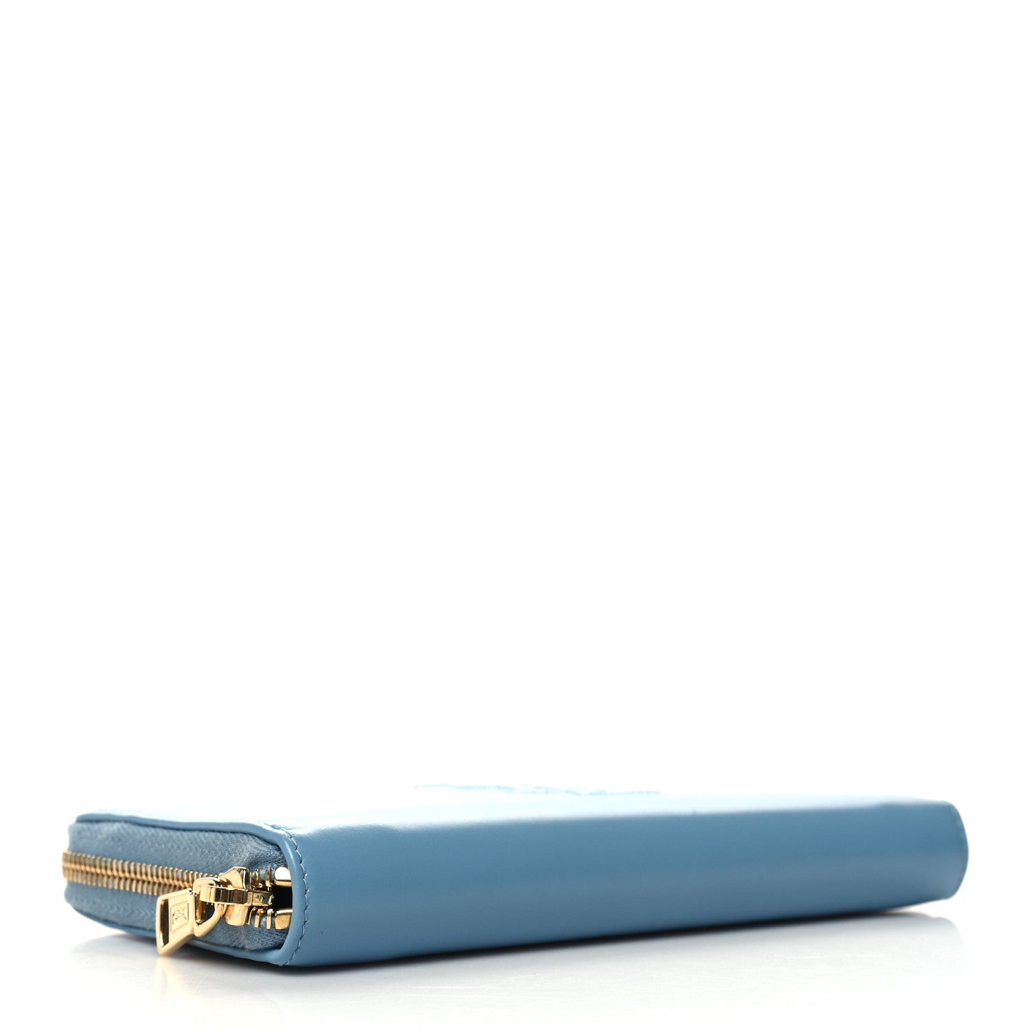 Saint Laurent Calfskin Belle De Jour Zip Around Wallet Blue 4 of 7