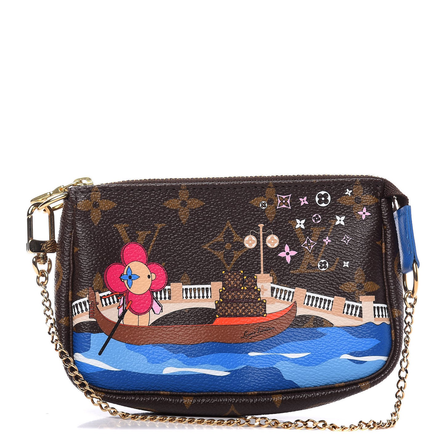 Monogram 2019 Christmas Animation Mini Venice Pochette Accessories Blue