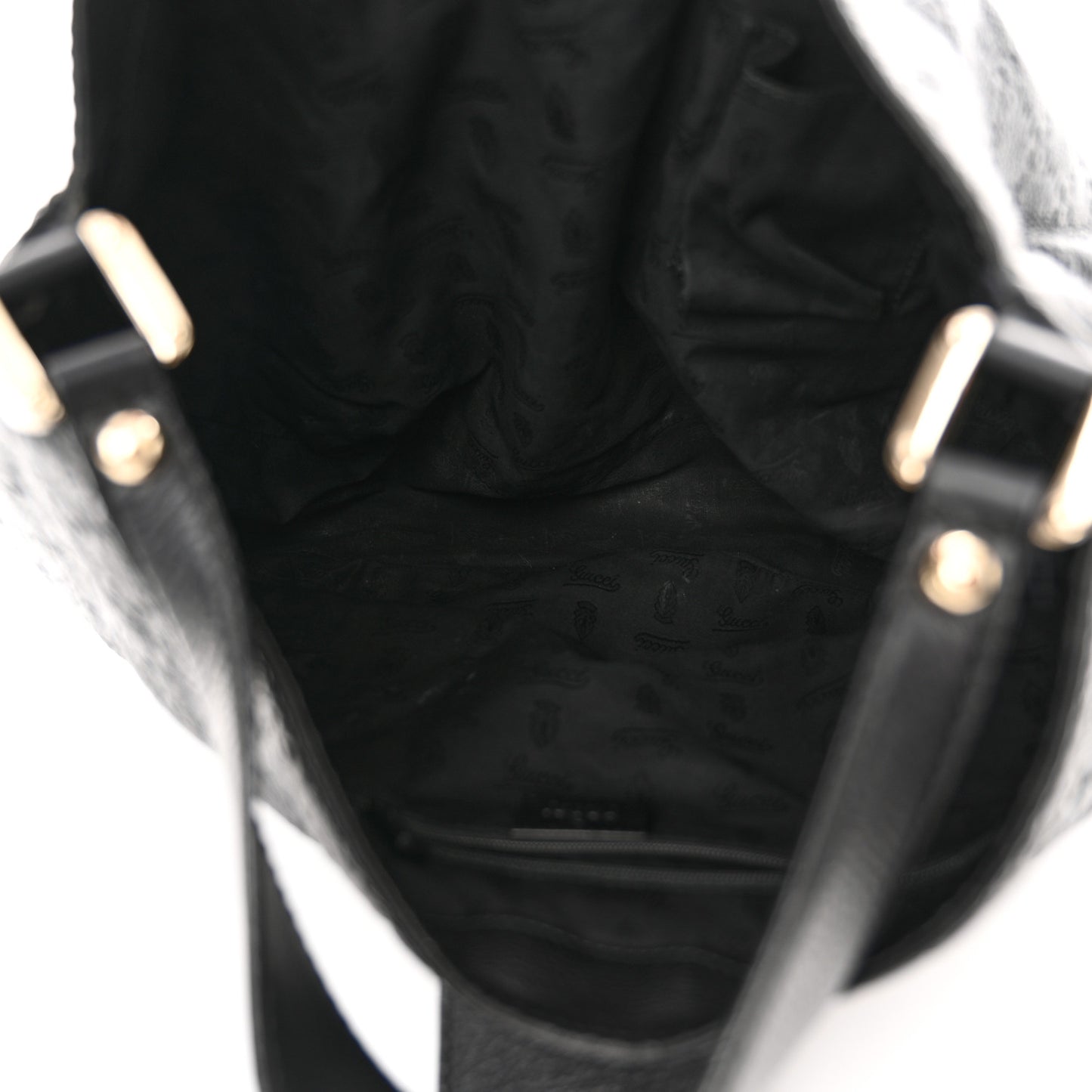 Guccissima Large New Ladies Web Hobo Black