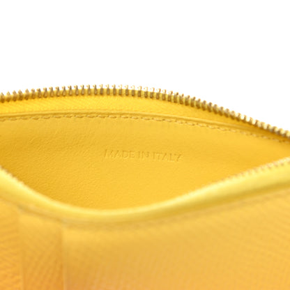 Celine Grained Calfskin Zipped Card Holder Citron 7 of 9