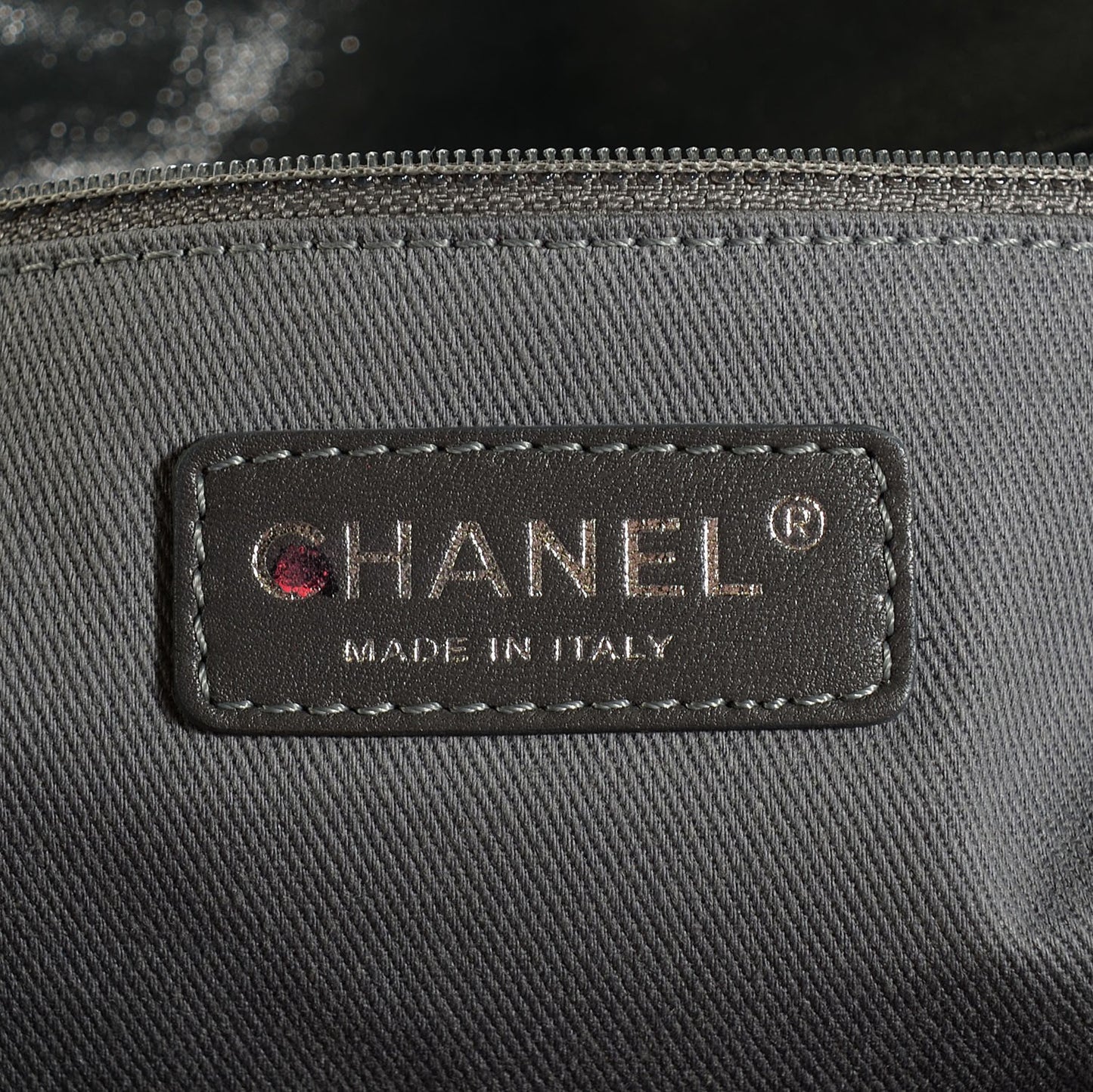 Iridescent Calfskin Glint Flap Black