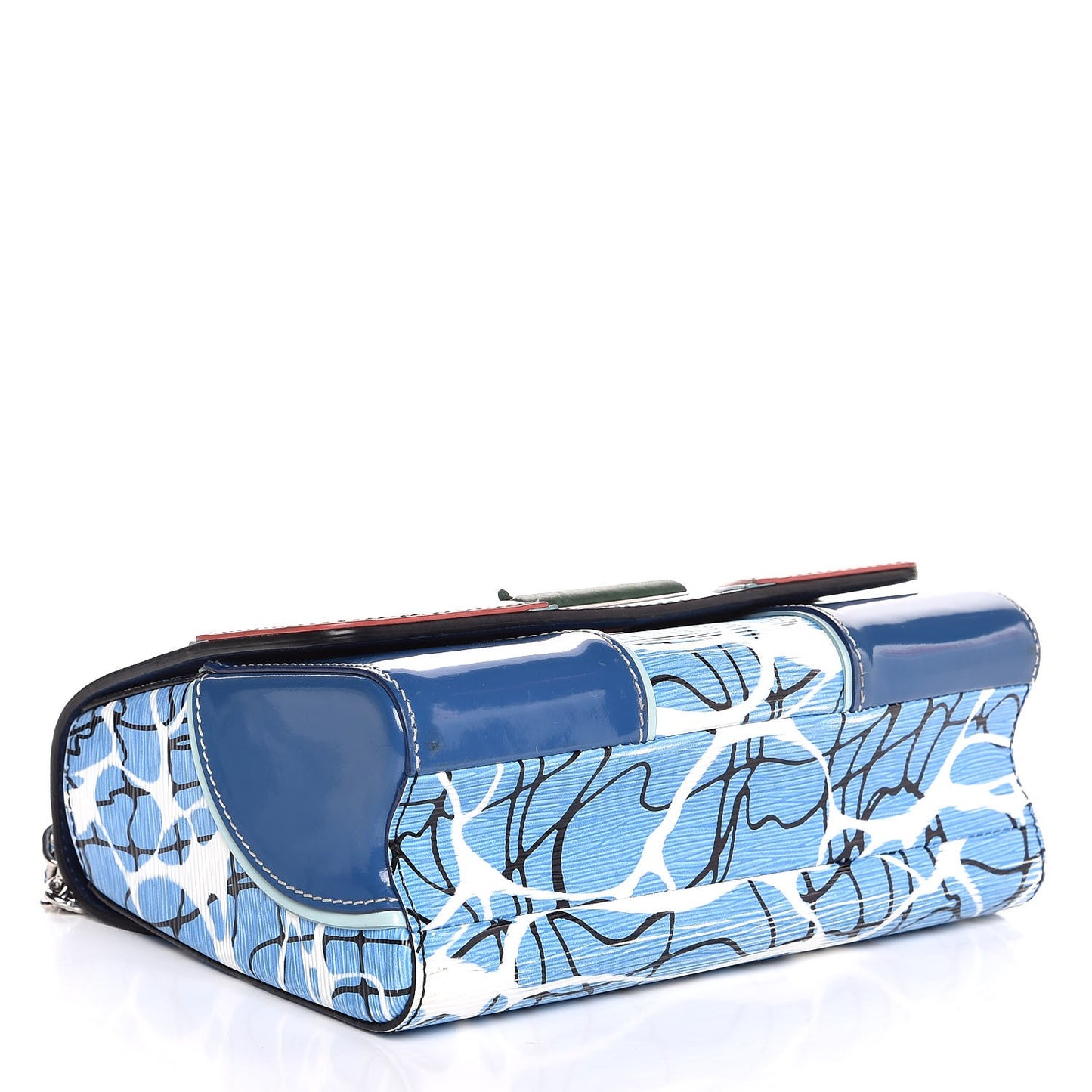 Epi Twist Shoulder Bag MM Aqua