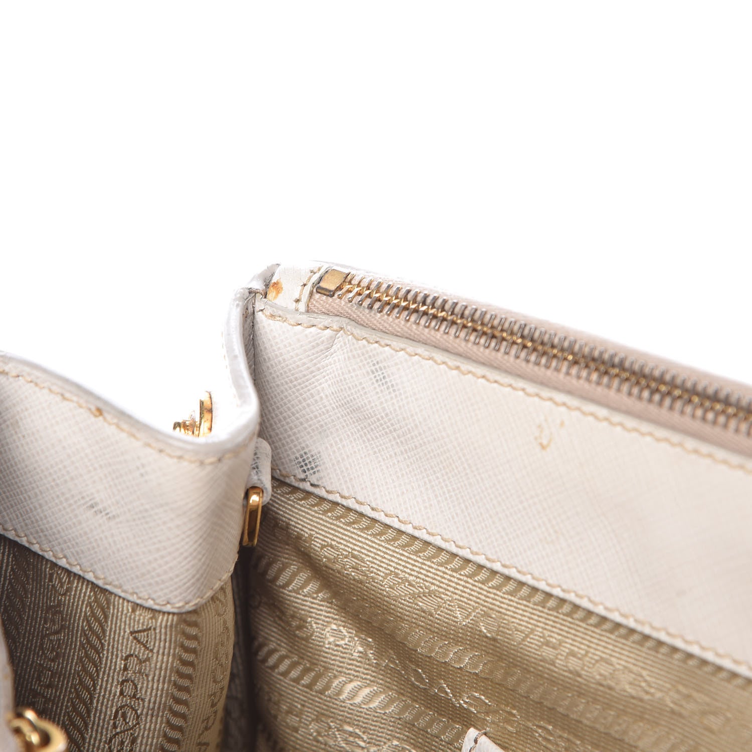 Prada Saffiano Medium Galleria Double Zip Tote Talco 10 of 20