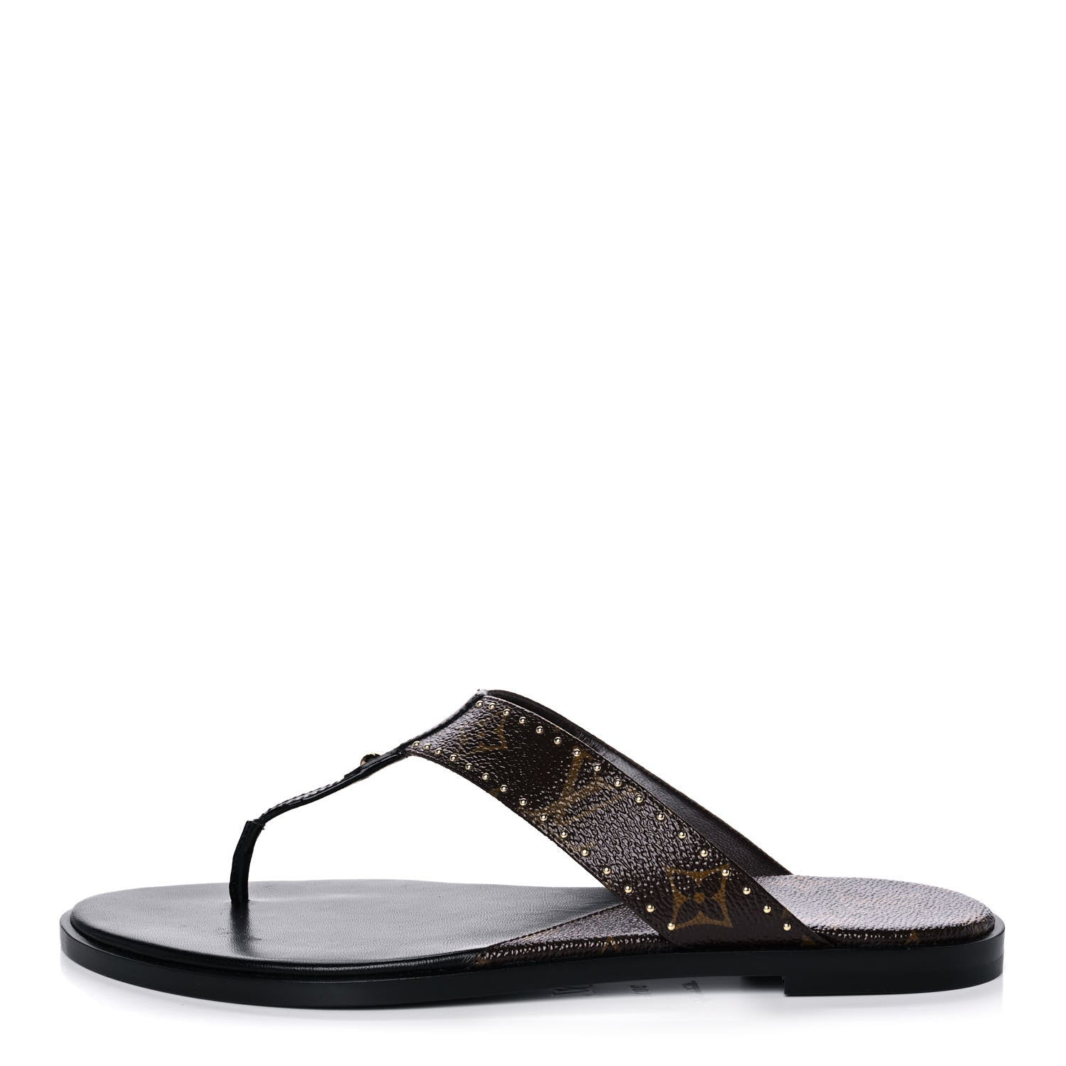 Louis Vuitton Monogram Sunny Flat Thong Sandals 39.5 Black 1 of 7