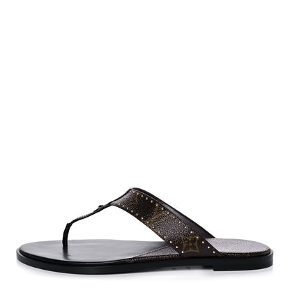 Louis Vuitton Monogram Sunny Flat Thong Sandals 39.5 Black 1 of 7