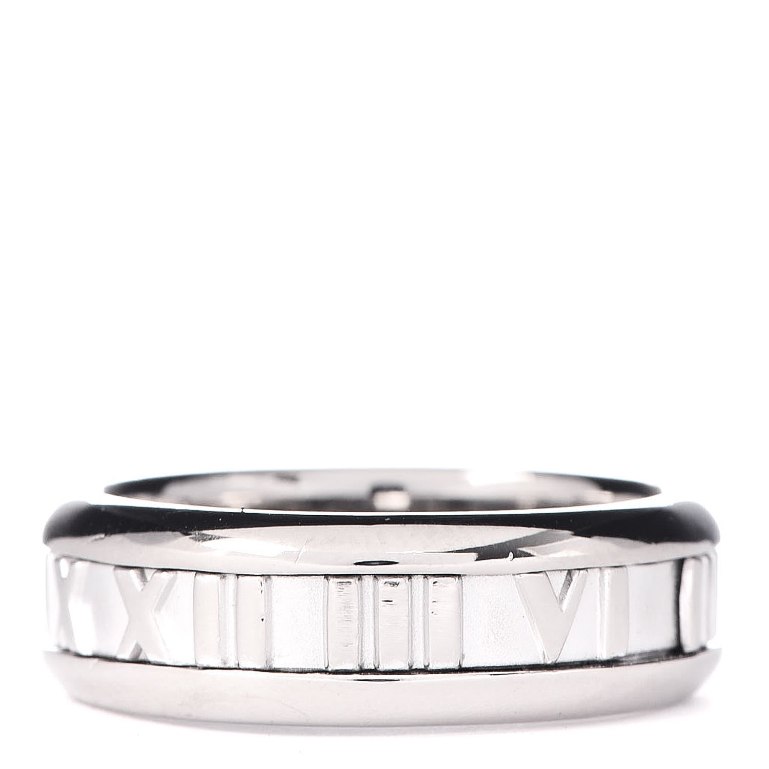 Tiffany 18K White Gold Atlas Ring 56 7.5 1 of 4