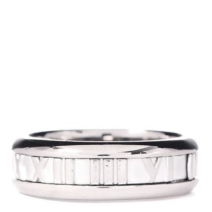 Tiffany 18K White Gold Atlas Ring 56 7.5 1 of 4