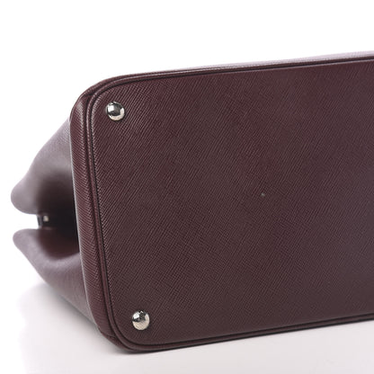 Prada Saffiano Cuir Twin Tote Granato 10 of 11