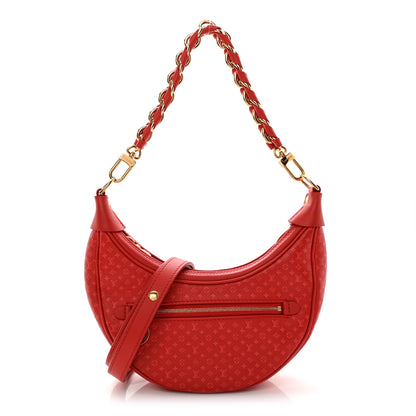 Louis Vuitton Calfskin Nanogram Embossed Loop PM Rouge 1 of 9