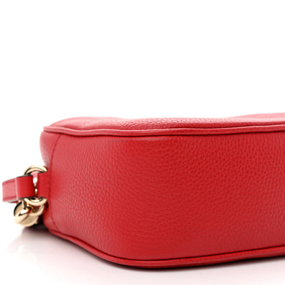 Gucci Pebbled Calfskin Small Soho Disco Bag Vibrant Red 9 of 10