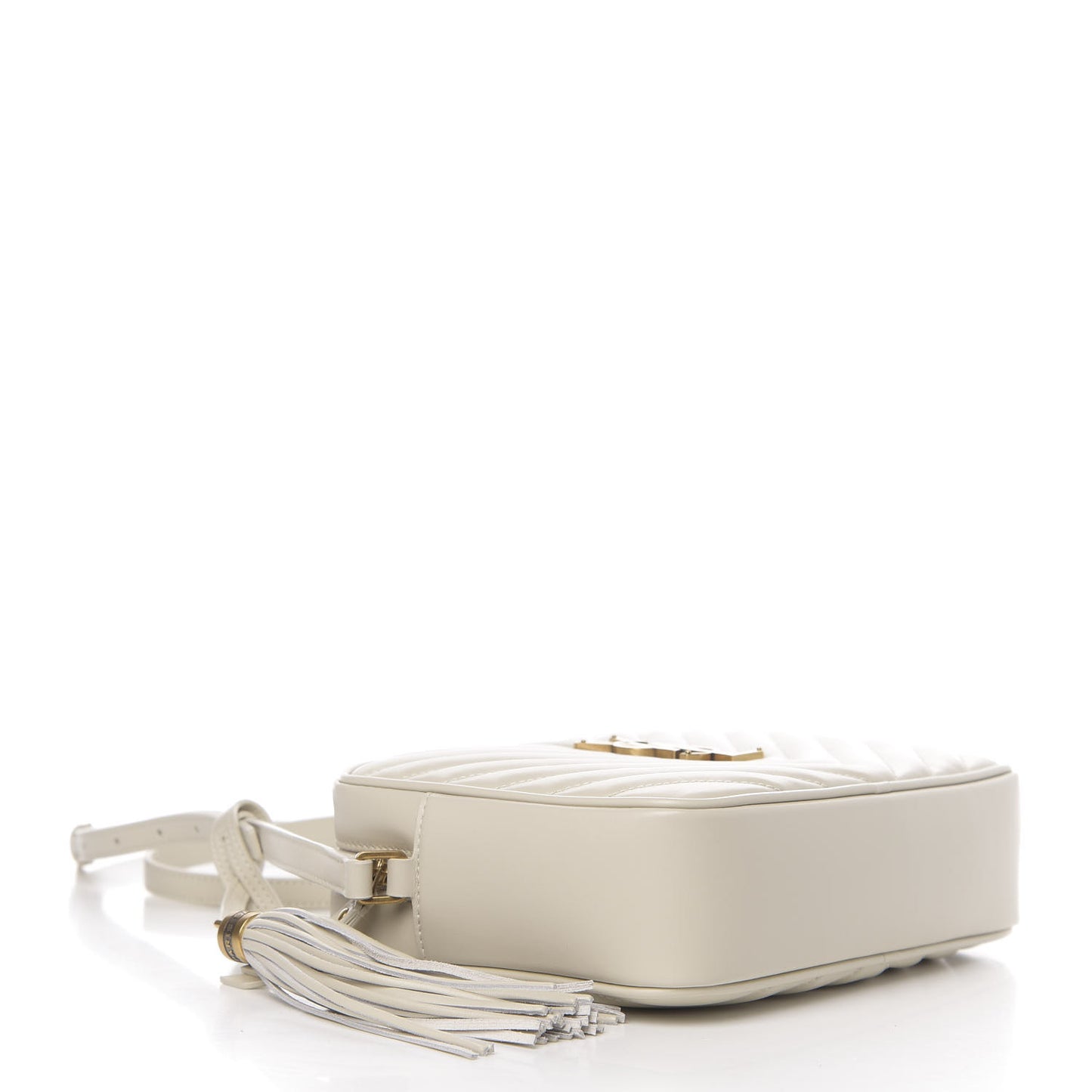 Calfskin Matelasse Monogram Lou Camera Bag Crema Soft