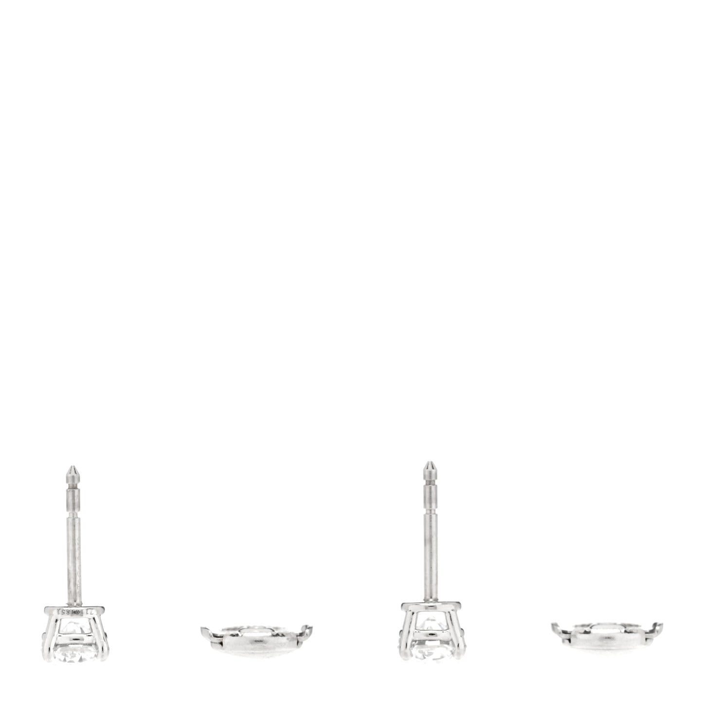 Platinum Diamond 1.12ctw Round Solitaire Earrings