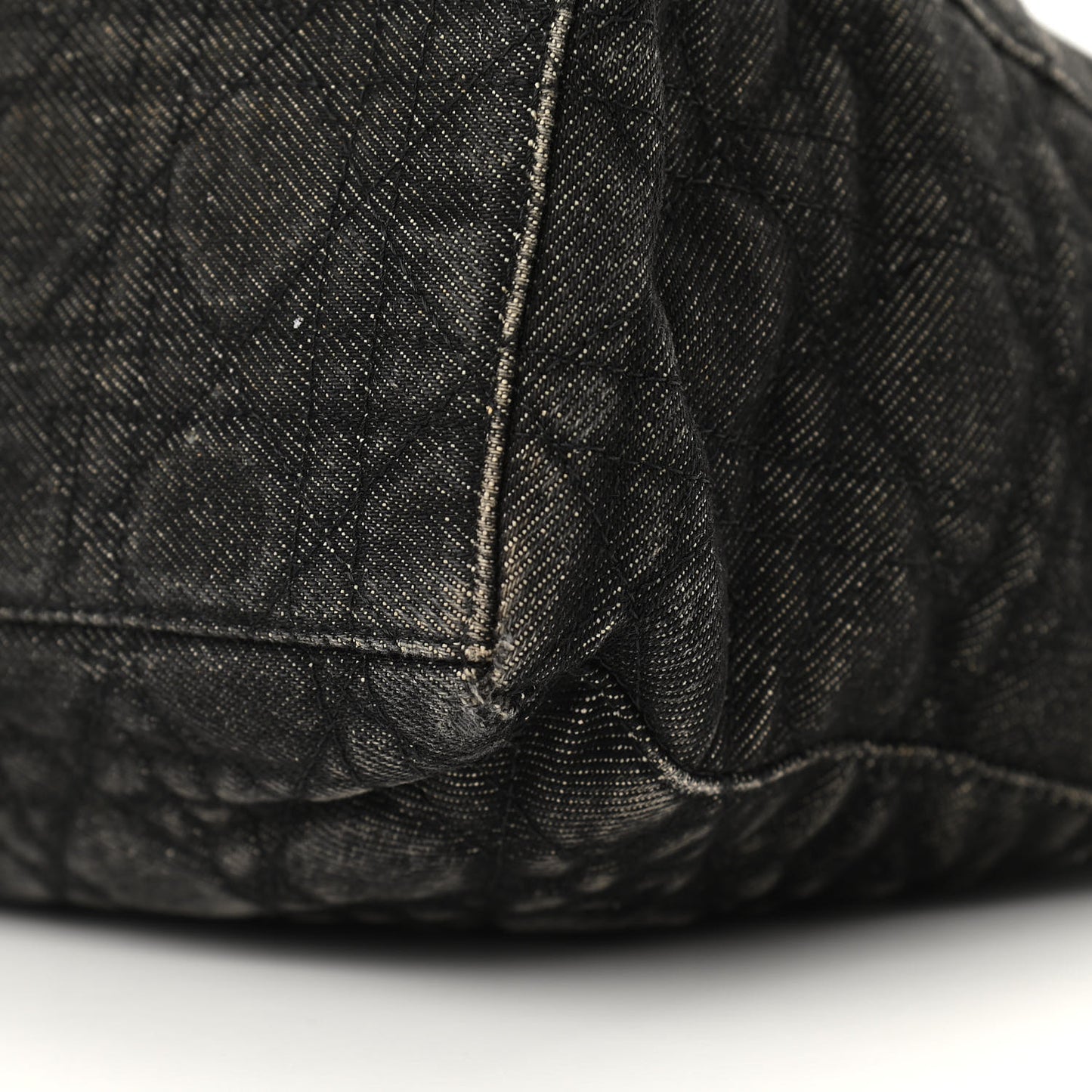 Denim Cannage Large Lady Dior Black