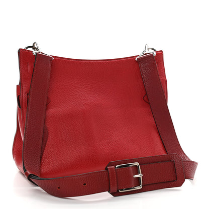 Hermes Taurillon Clemence Bi-Color Jypsiere 31 Rouge Casaque Rouge H 3 of 14