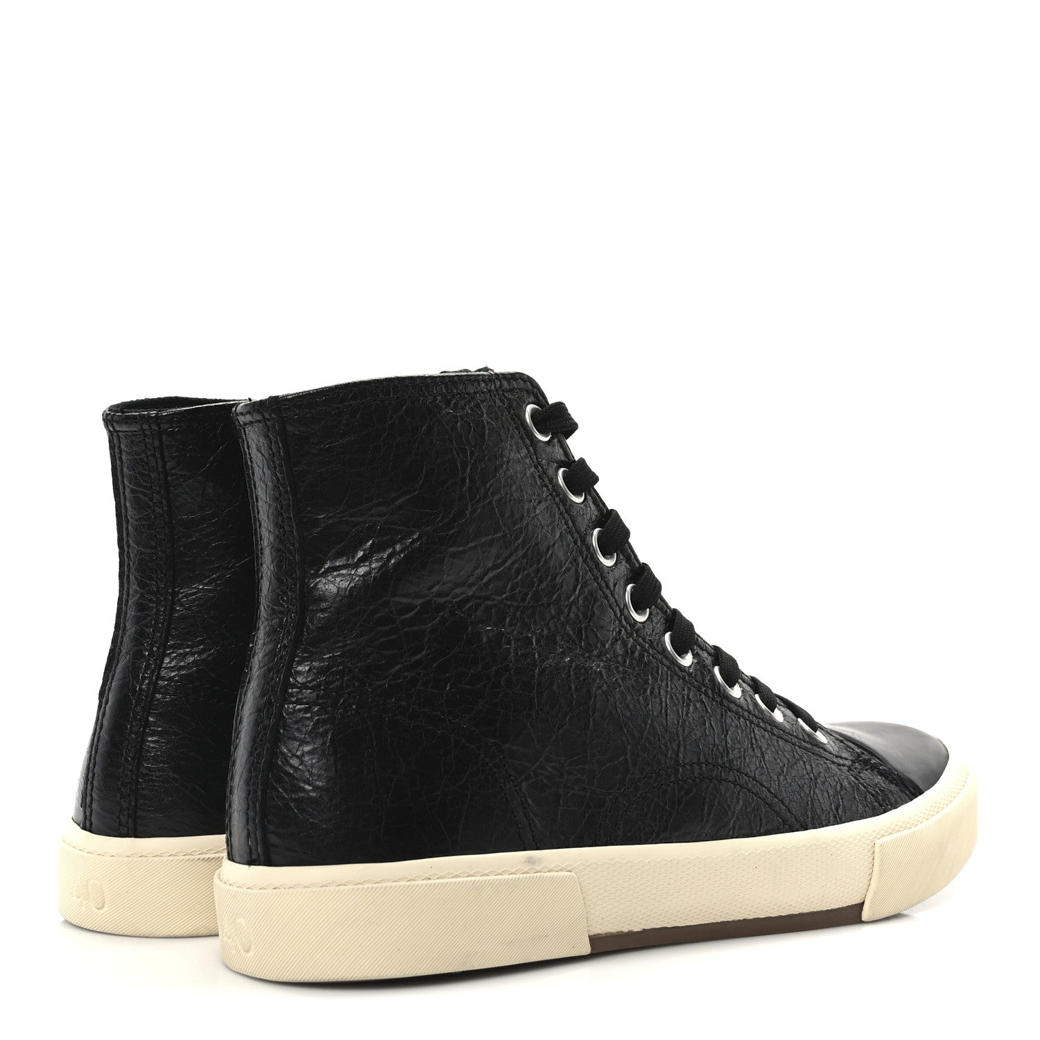 Balenciaga Agneau Arena Mens Paris High Top Sneakers 40 Black 5 of 8
