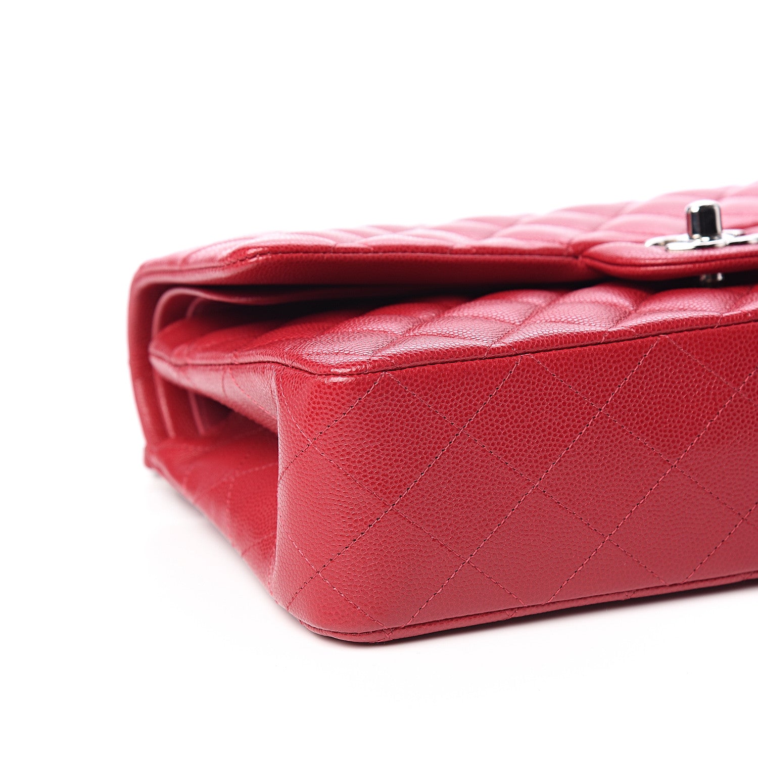 Chanel Caviar Quilted Medium Double Flap Dark Pink 7 of 10