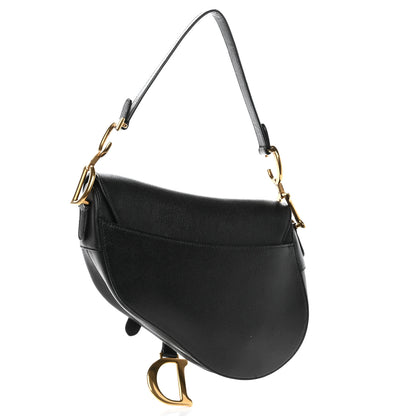 Christian Dior Grained Calfskin Saddle Bag Black 3 of 10