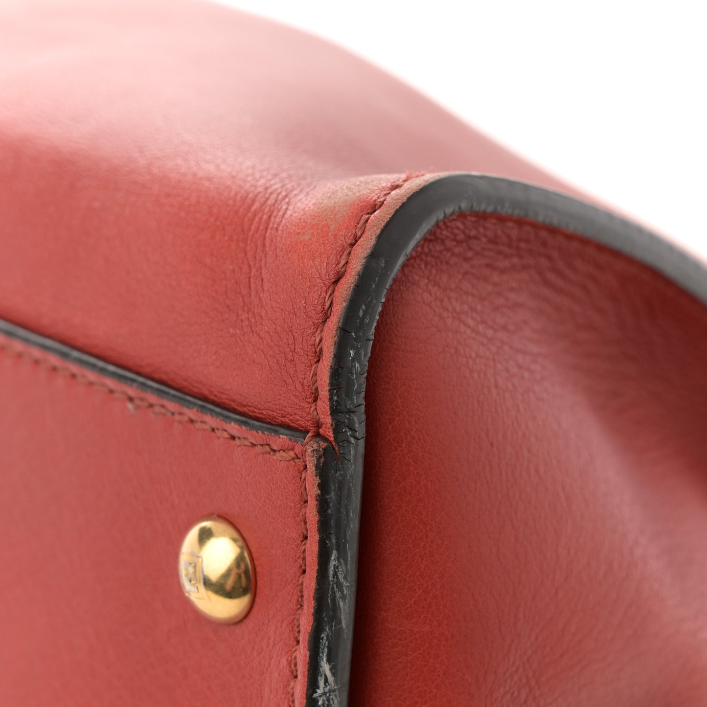 Vitello Suede Large Peekaboo Iconic Satchel Terra di Siena