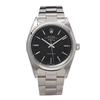 Rolex Stainless Steel 34mm Air-King Oyster Perpetual Precision Watch Black 14000 1 of 5