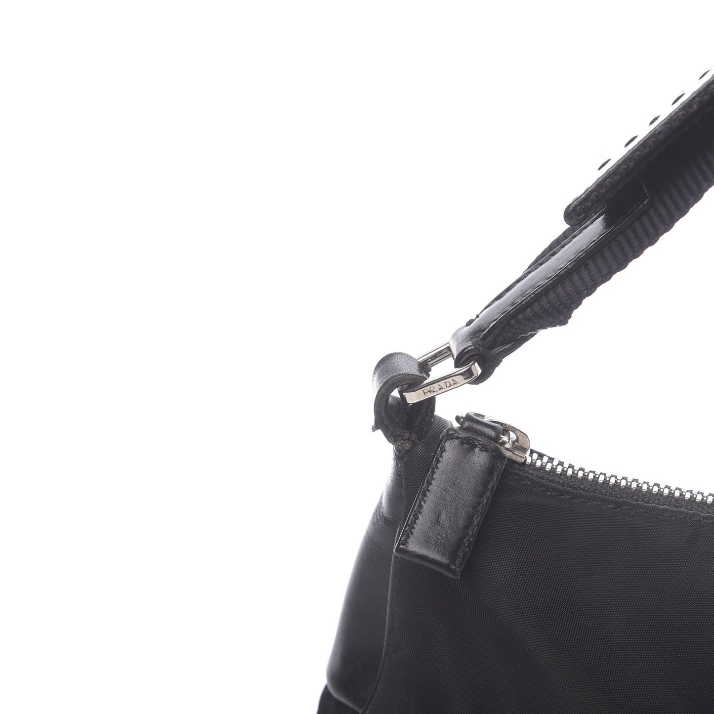 Tessuto Nylon Soft Calf Shoulder Bag Black