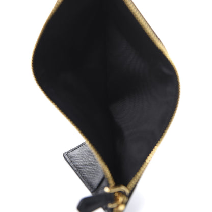 Prada Saffiano Letter Envelope Wallet Black 8 of 9