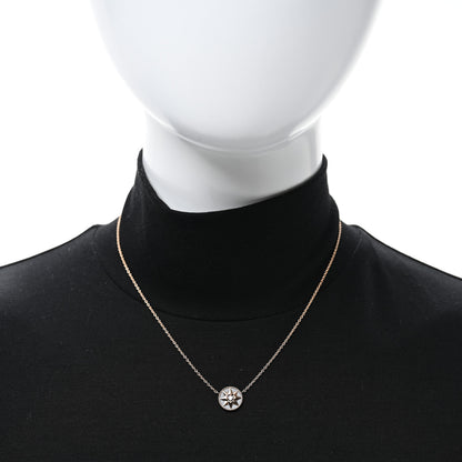 Christian Dior 18K Rose Gold Diamond Black Onyx Rose Des Vents Necklace 3 of 5