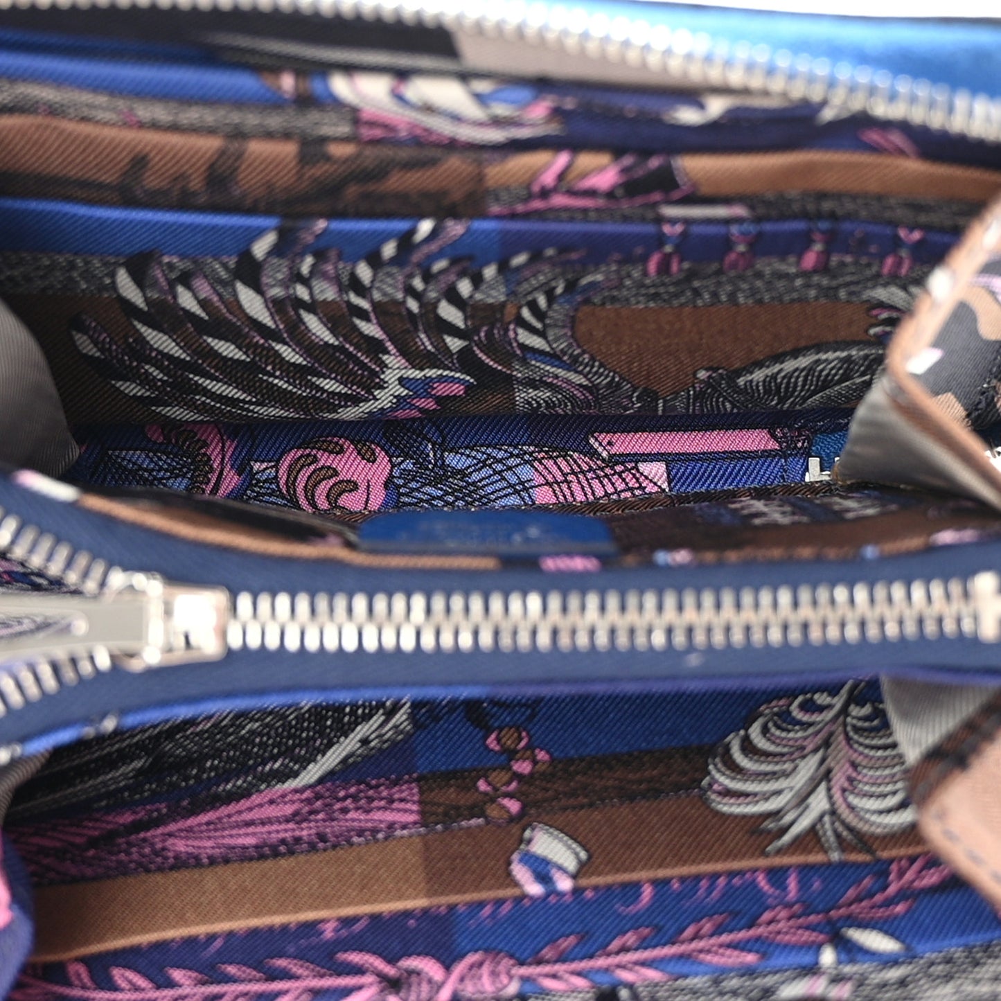 Epsom Silk'In Compact Wallet Bleu Brighton