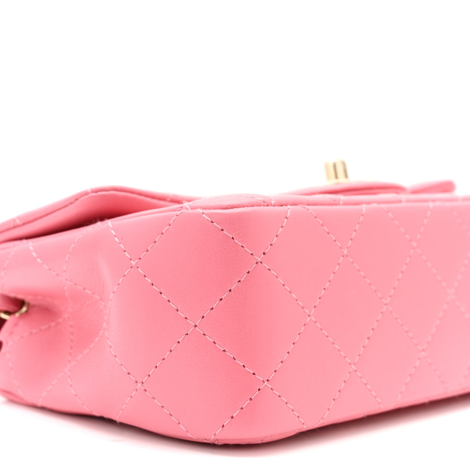 Chanel Lambskin Quilted Mini Rectangular Flap Pink 9 of 10
