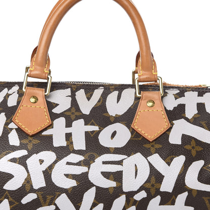 Louis Vuitton Monogram Graffiti Speedy 30 Silver 12 of 13