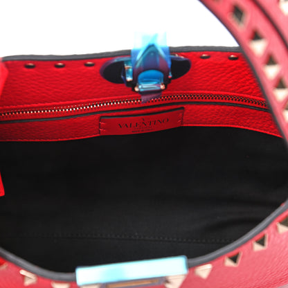 Valentino Garavani Calfskin Small Rockstud Handbag Rouge Pur 4 of 4