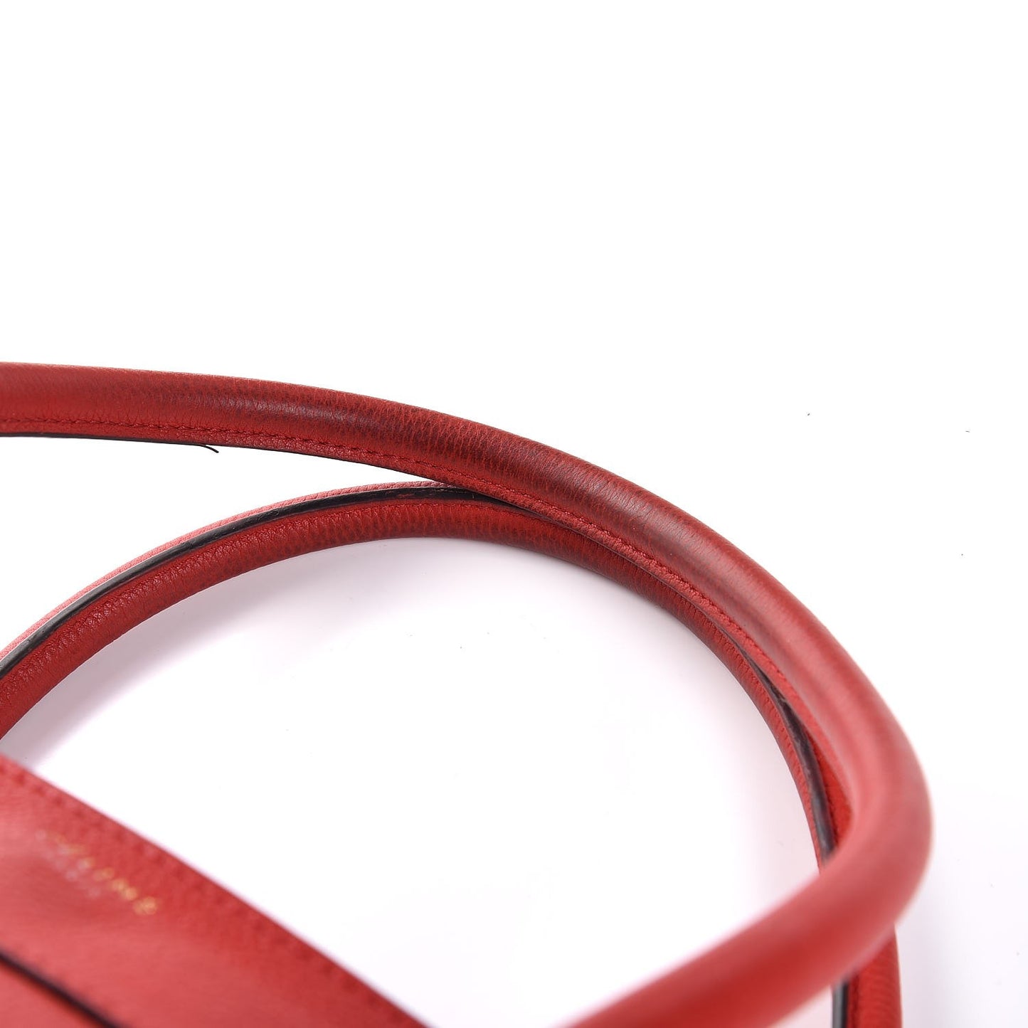 Drummed Calfskin Shoulder Luggage Red