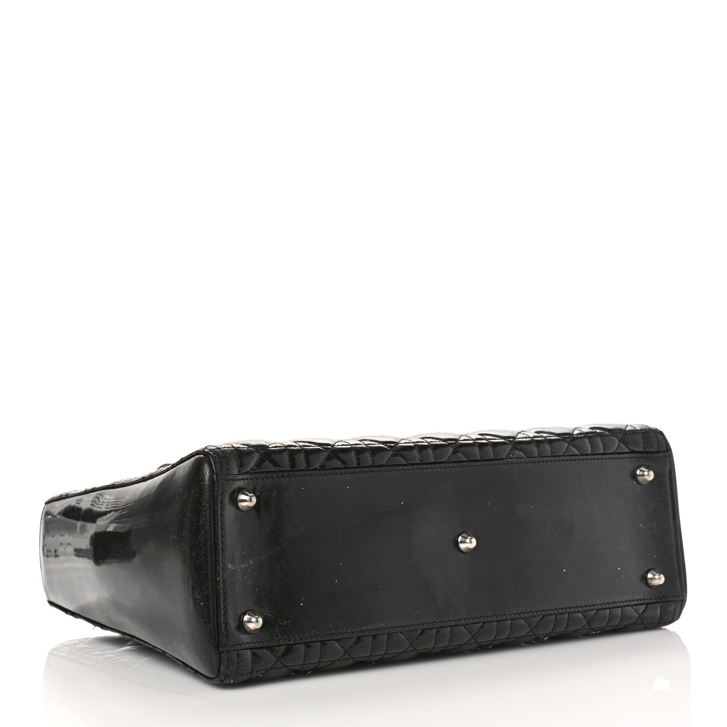 Christian Dior Patent Cannage Large Lady Dior Black 4 of 13