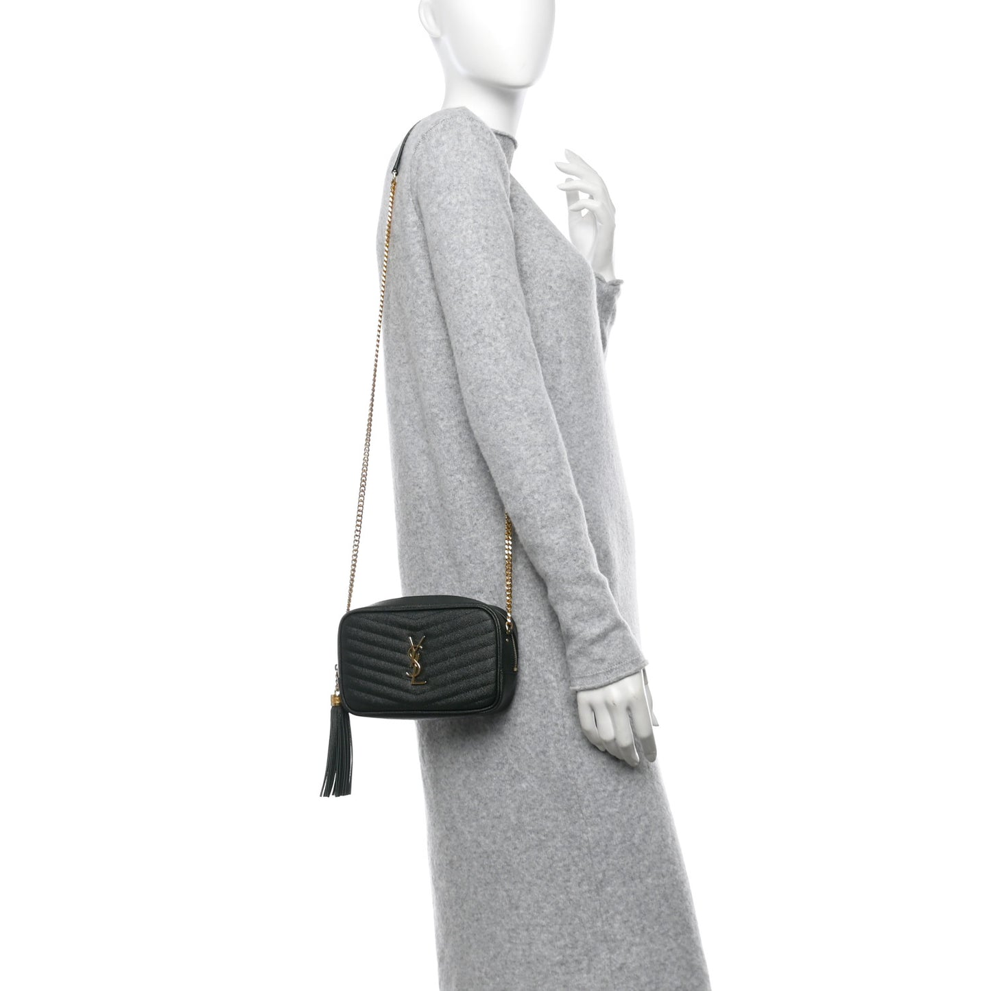 Grain De Poudre Matelasse Monogram Mini Lou Camera Bag New Vert Fonce