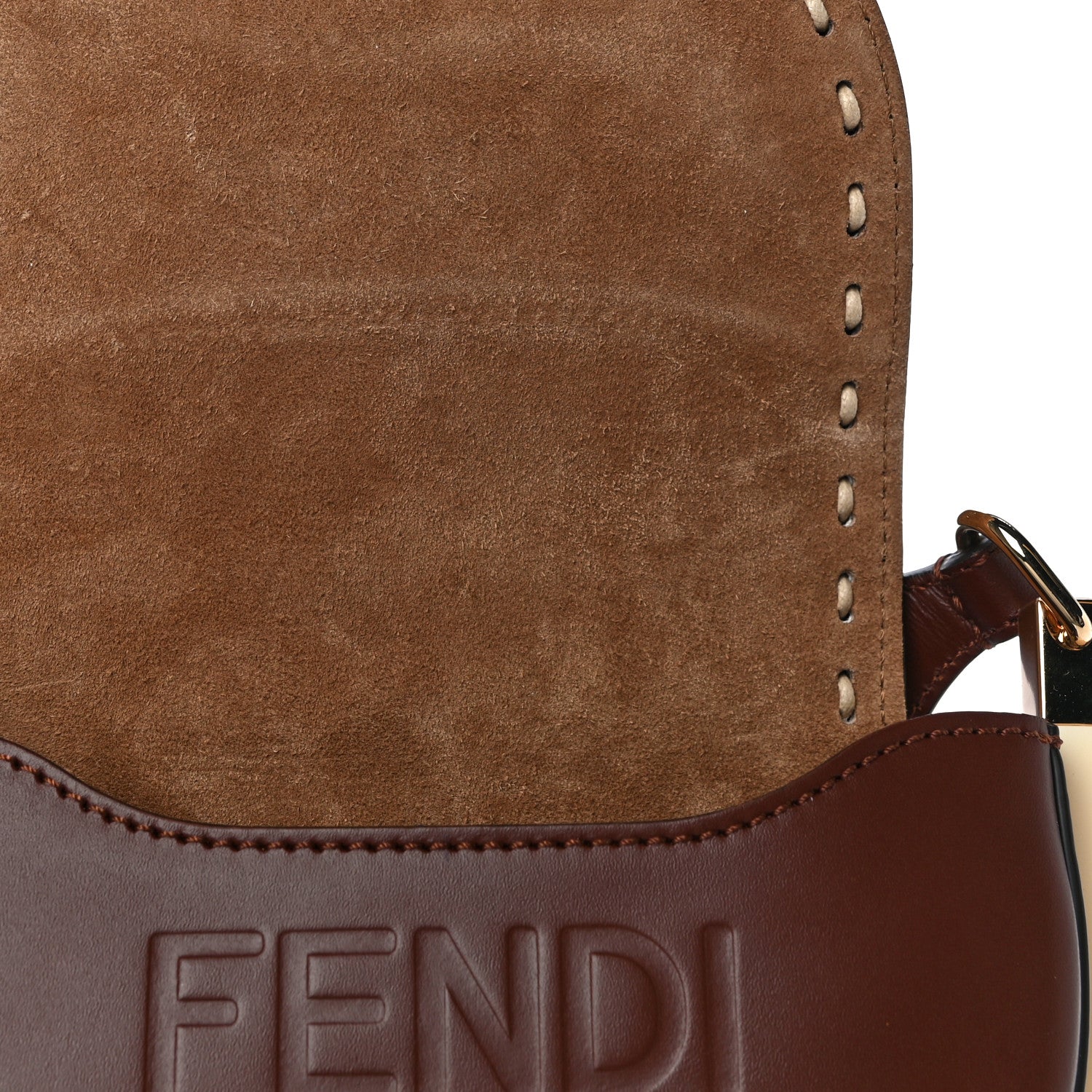 Fendi Vitello King Plexiglass Macro Stitchings Moonlight Shoulder Bag Praline 11 of 11