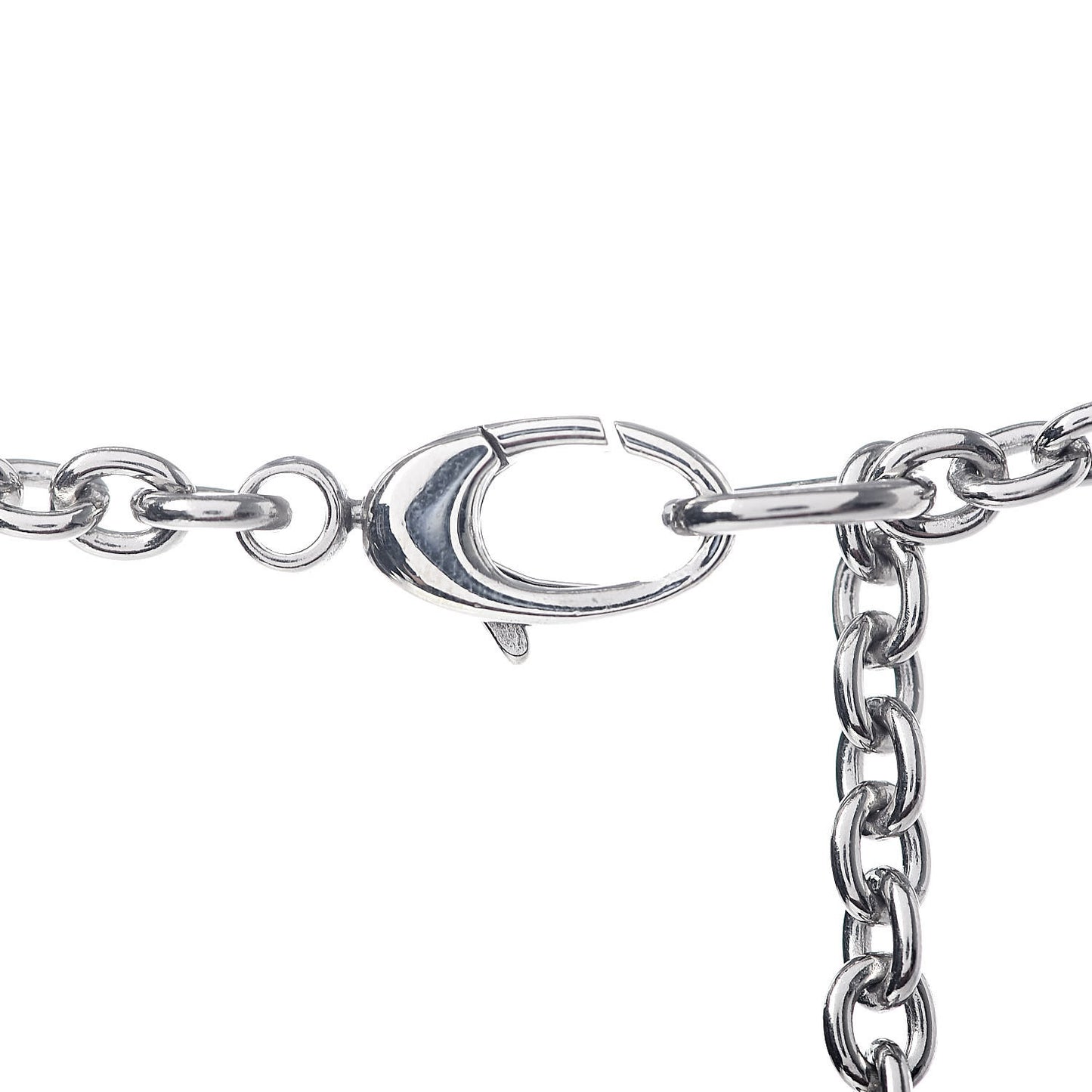 Sterling Silver Bamboo Horsebit Pendant Necklace