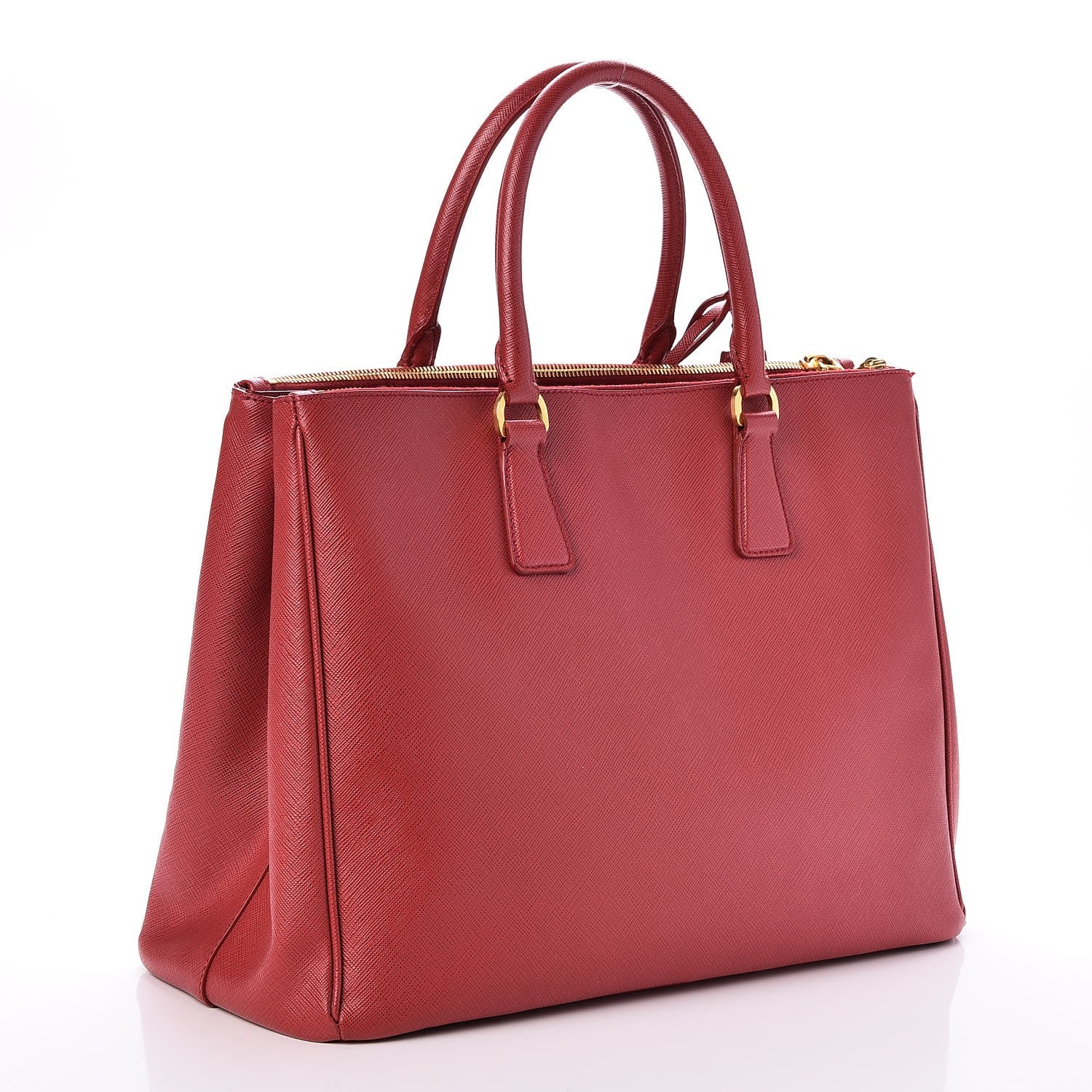 Prada Saffiano Large Galleria Double Zip Tote Fuoco 3 of 10