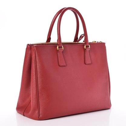Prada Saffiano Large Galleria Double Zip Tote Fuoco 3 of 10