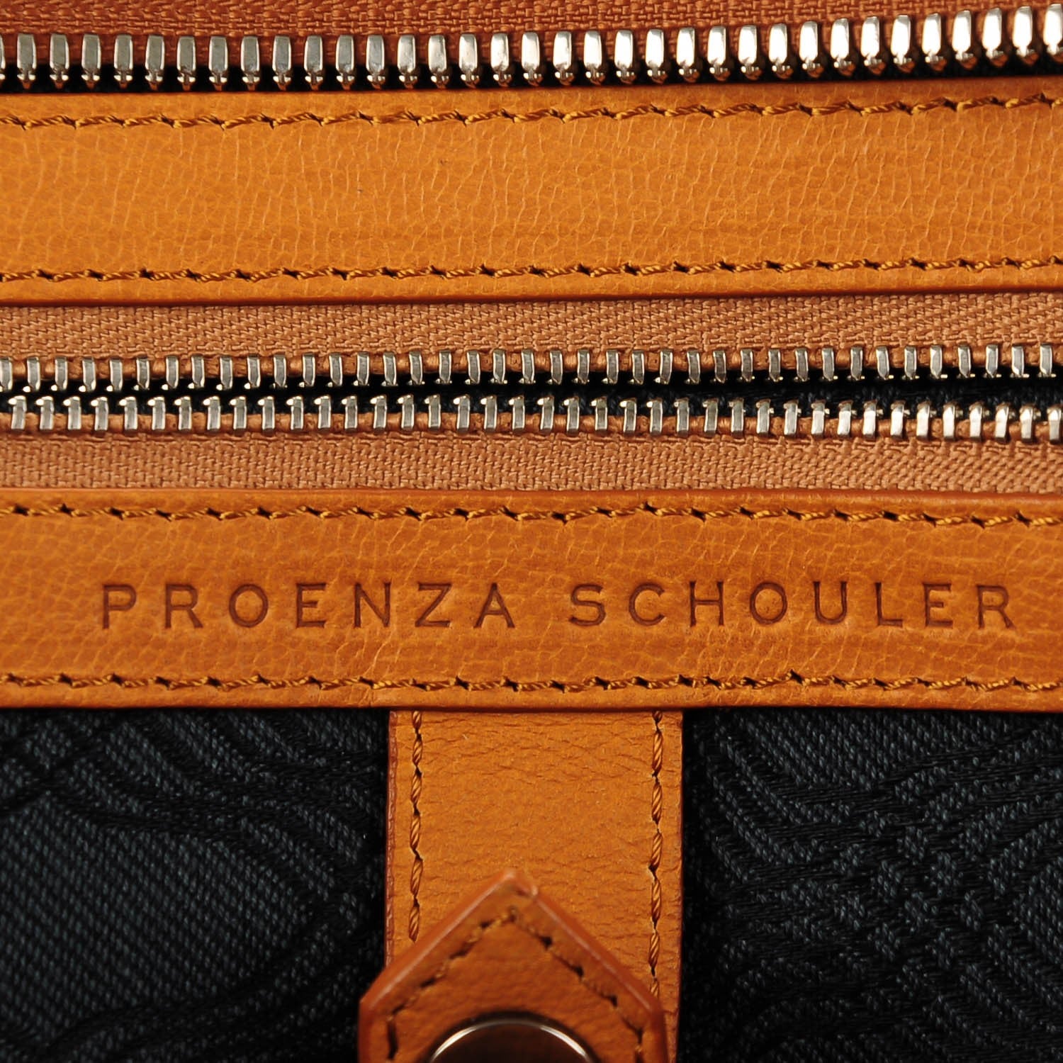 Proenza Schouler Lambskin Felt Medium PS1 Travel Satchel Camel 9 of 11