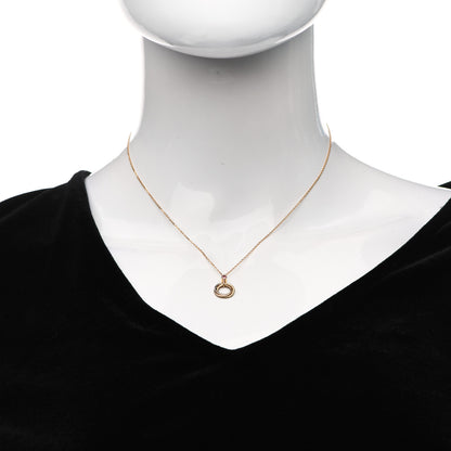 Cartier 18K Pink Yellow White Gold Pink Sapphire Trinity Pendant Necklace 2 of 5