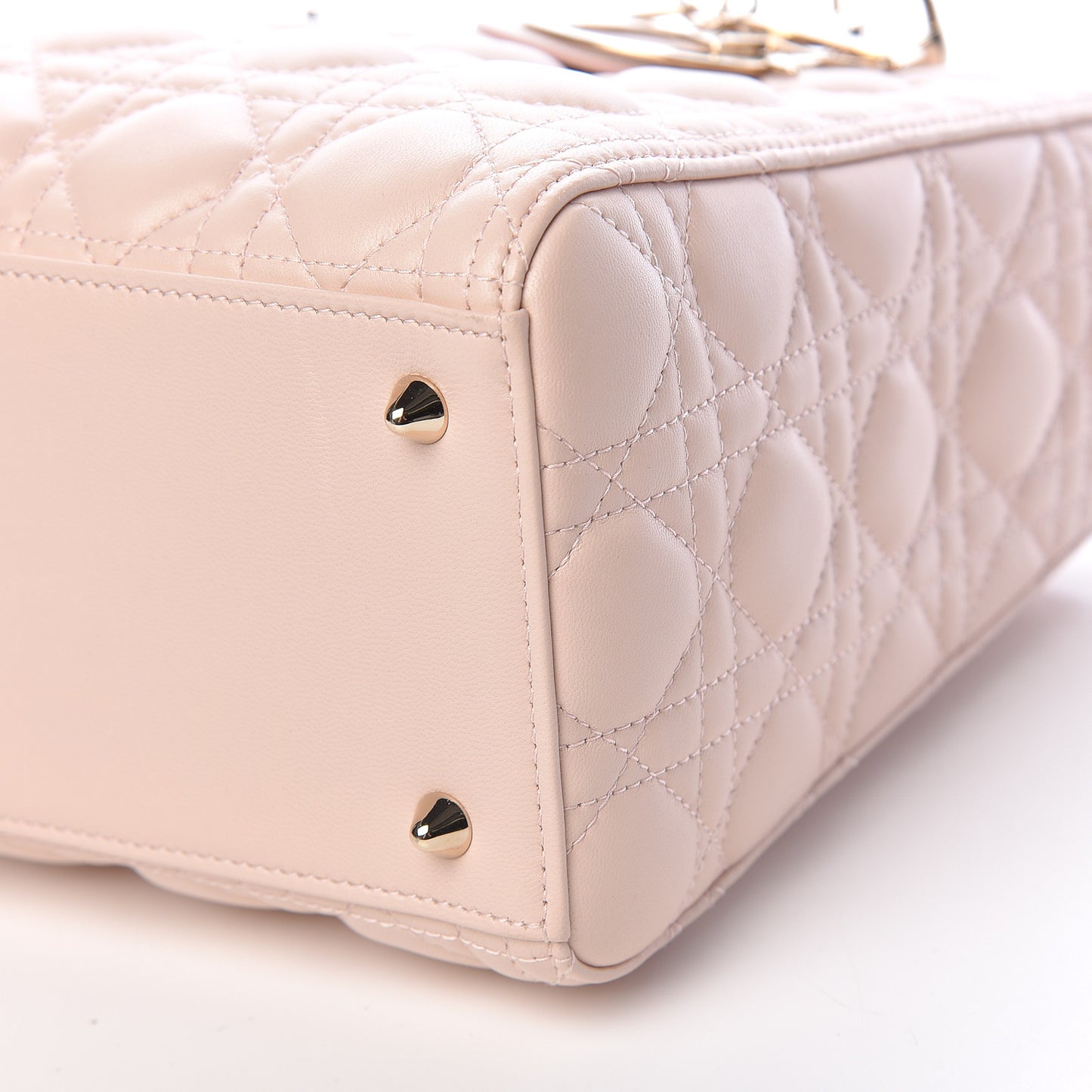 Lambskin Cannage Medium Lady Dior Light Pink