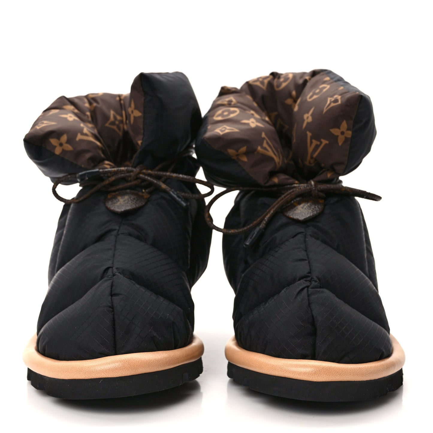 Nylon Monogram Pillow Comfort Ankle Boot 36 Black