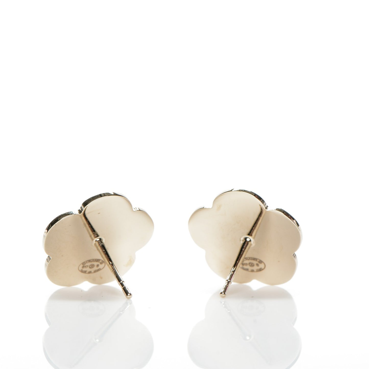 Pearl CC Camellia Earrings Gold