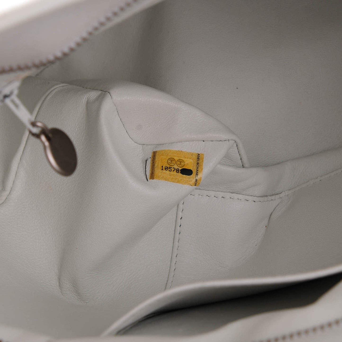 Caviar Quilted Medallion Tote White