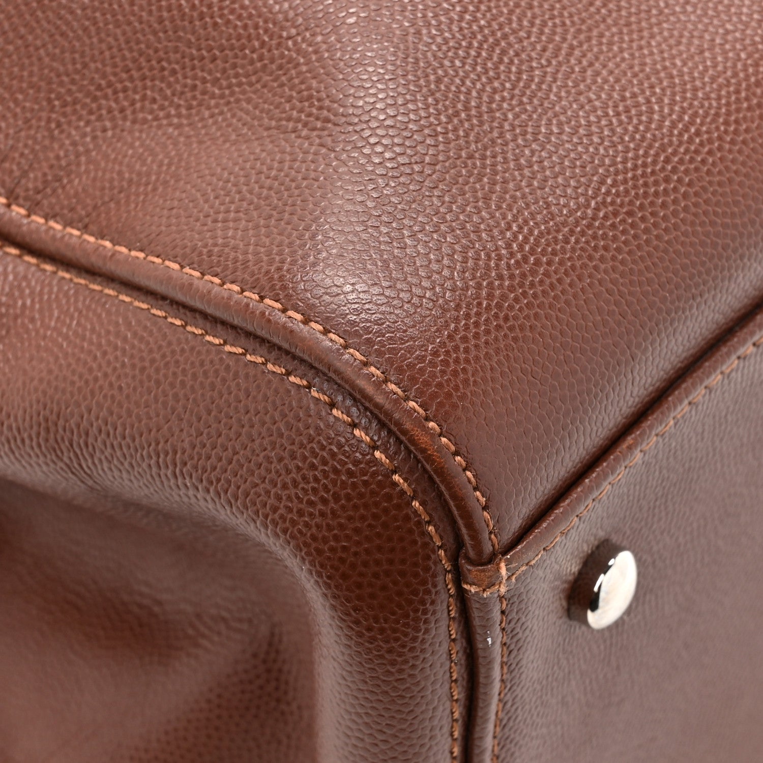 Chanel Caviar Cerf Executive Shopper Tote Brown 14 of 16